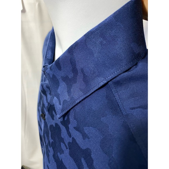 Hart Schaffner Marx Dress Shirt Blue Non-Iron MSRP $100 Medium - Picture 11 of 12